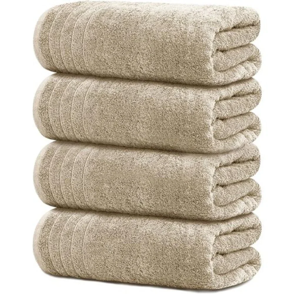New Tens Towels Pack of 4 Extra Large Bath Towels 30 x 60 Inches, 100% Cotton